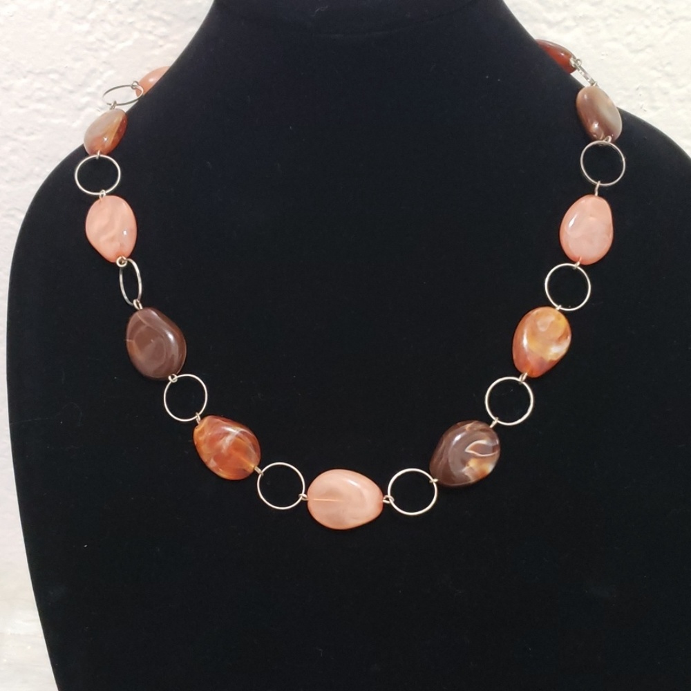 12" stone necklace